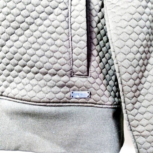 G by Guess Army Green Quilted Textured Zip Up Jacket - Picture 7 of 11